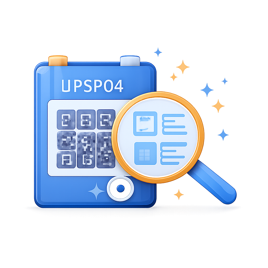 LiFePO4 细胞二维码解码器